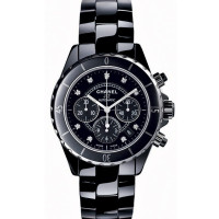 Наручные часы Chanel Black J12 Diamond Chronograph 41mm H2419