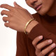 Браслет Cartier LOVE bracelet, classic model, brushed, 4 diamonds B6080117