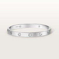 Браслет Cartier LOVE bracelet, classic model, brushed, 4 diamonds B6080217