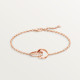 Браслет Cartier LOVE bracelet, on chain, half-paved B6084200