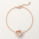 Браслет Cartier LOVE bracelet, on chain, half-paved B6084200