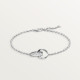Браслет Cartier LOVE bracelet, on chain, half-paved B6084400