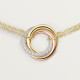 Браслет Cartier Trinity bracelet, on chain, diamonds B6069815