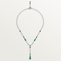 Колье Cartier  En Équilibre necklace, emerald, paved H7001276