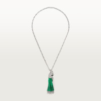 Колье Cartier  Faune et Flore de Cartier necklace, emerald beads, paved H3000008