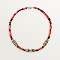 Колье Cartier  Géometrie & Contrastes necklace, coral, paved H7000333