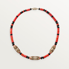 Колье Cartier  Géometrie & Contrastes necklace, coral, paved H7000333