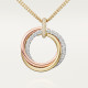 Колье Cartier  Trinity pendant, large model, semi-paved B7225003