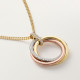 Колье Cartier  Trinity pendant, large model, semi-paved B7225003