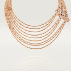 Колье Cartier Agrafe necklace, medium model, half-paved N7424426