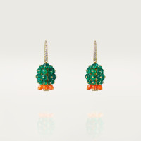 Серьги Cartier Cactus de Cartier earrings, emerald beads, diamonds H8000238