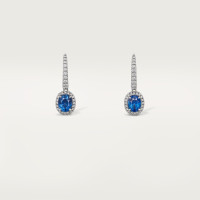 Серьги Cartier Cartier Destinée sleeper earrings, 2 oval-cut sapphires, paved N8515209