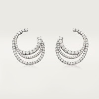 Серьги Cartier Etincelle de Cartier hoop earrings, triple row, paved N8515137