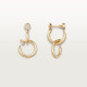 Серьги Cartier Juste un Clou earrings, double, diamonds B8301504