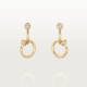 Серьги Cartier Juste un Clou earrings, double, diamonds B8301504
