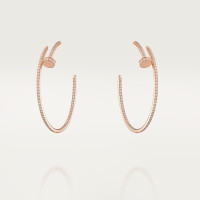 Серьги Cartier Juste un Clou hoop earrings, large model, paved N8515009