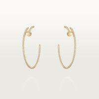 Серьги Cartier Juste un Clou hoop earrings, large model, paved N8515308