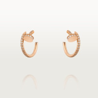 Серьги Cartier Juste un Clou hoop earrings, small model, paved B8301429