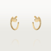 Серьги Cartier Juste un Clou hoop earrings, small model, paved B8301430