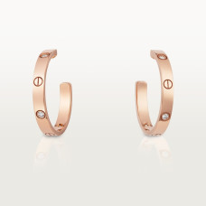 Серьги Cartier LOVE hoop earrings, medium model, 6 diamonds B8301433