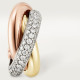 Серьги Cartier Trinity earrings, classic model, half-paved B8031900