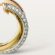 Серьги Cartier Trinity earrings, classic model, half-paved B8031900