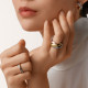 Серьги Cartier Trinity earrings, classic model, half-paved B8031900