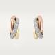 Серьги Cartier Trinity earrings, classic model, half-paved B8031900