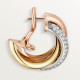 Серьги Cartier Trinity earrings, classic model, half-paved B8031900