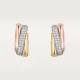 Серьги Cartier Trinity earrings, cushion-shaped, half-paved B8301535