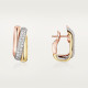Серьги Cartier Trinity earrings, cushion-shaped, half-paved B8301535
