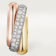 Серьги Cartier Trinity earrings, cushion-shaped, half-paved B8301535