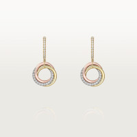 Серьги Cartier Trinity earrings, half-paved B8301465