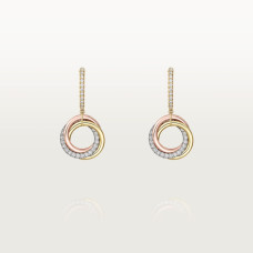 Серьги Cartier Trinity earrings, half-paved B8301465