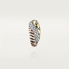 Серьга Cartier Trinity single earring, lacquer, half-paved B8301513