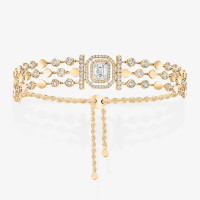 Браслет Messika 12433-YG D-Vibes emerald-cut and round diamond