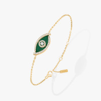 Браслет Messika 12888-YG Lucky Eye malachite