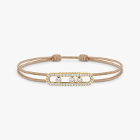 Браслет Messika 14102-YG Messika Care(s) beige cord pavé