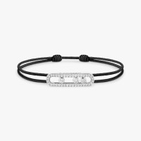 Браслет Messika 14141-WG Messika Care(s) black cord pavé