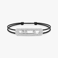 Браслет Messika 14379-TN Move Titanium cord pavé 