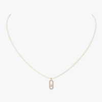 Колье Messika 14104-PG Care(s) cream cord pavé 