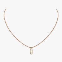 Колье Messika 14105-YG Care(s) beige cord pavé 
