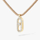 Колье Messika 14105-YG Care(s) beige cord pavé 