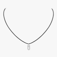 Колье Messika 14142-WG Care(s) black cord pavé 
