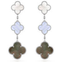 Серьги Van Cleef & Arpels VCARN18800 Magic Alhambra 3 motifs