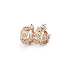 Серьги Van Cleef & Arpels VCARO2MK00 Perlée clovers hoop